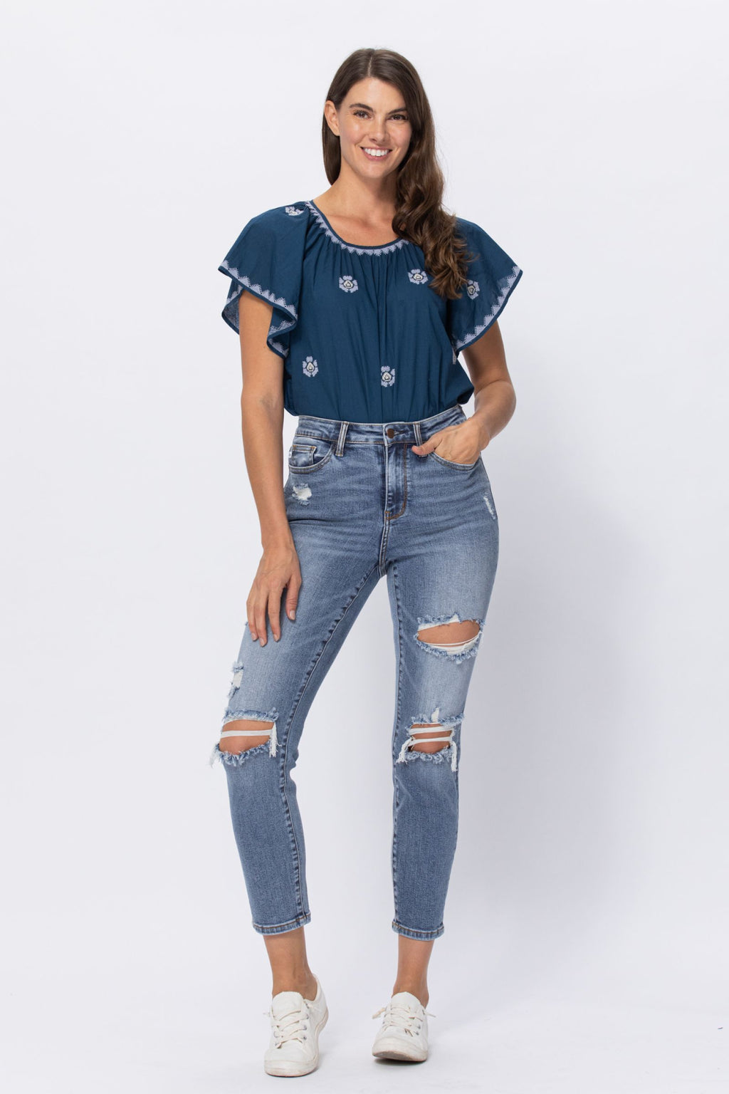 Judy Blue High Rise Destroyed Slim Fit