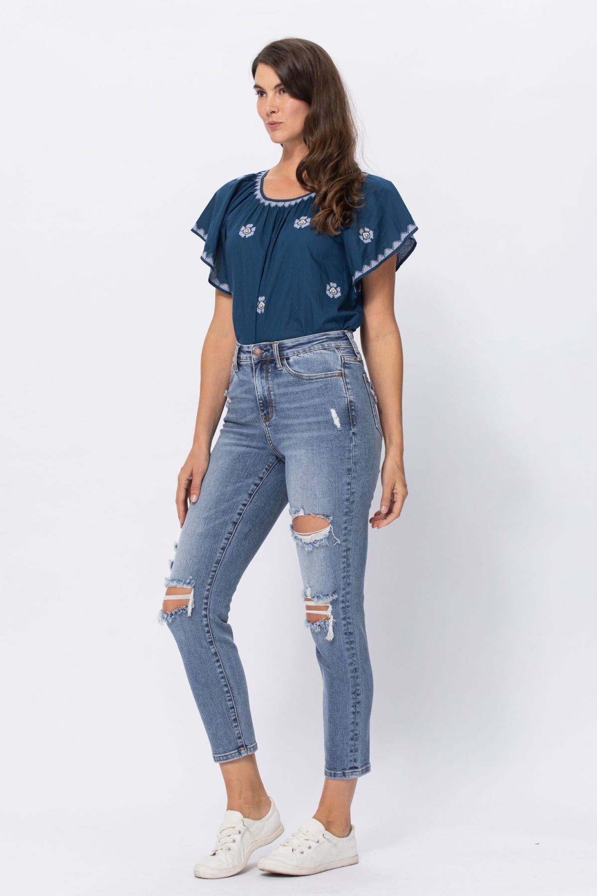 Judy Blue High Rise Destroyed Slim Fit