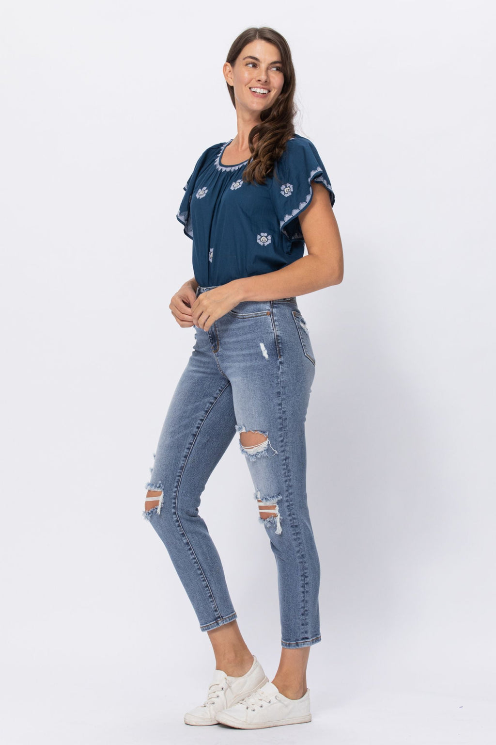 Judy Blue High Rise Destroyed Slim Fit