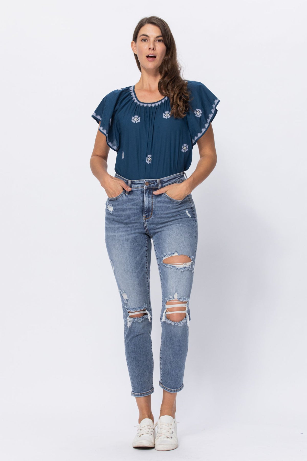 Judy Blue High Rise Destroyed Slim Fit