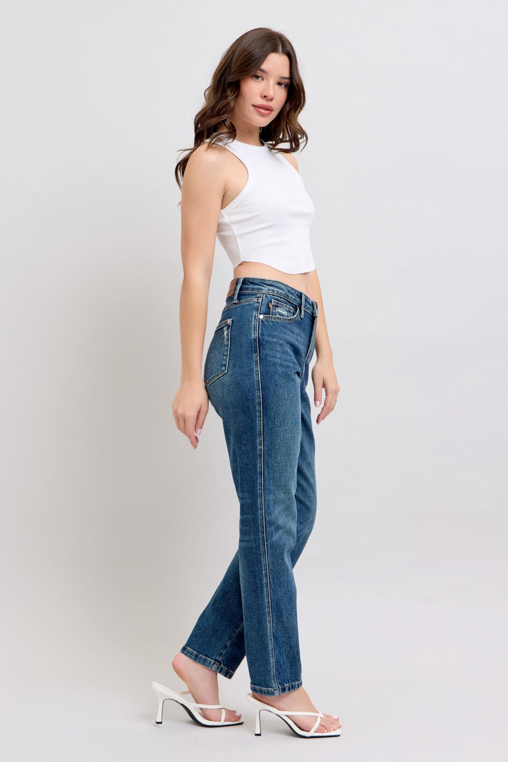 Judy Blue High Waist Rigid Magic Non Destroy Straight