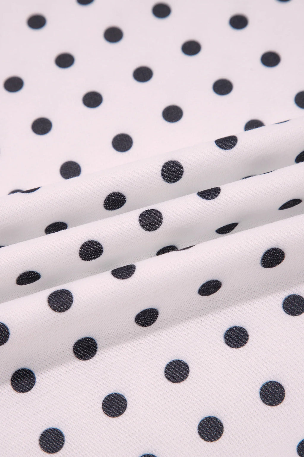 Polka Dot Mock Neck Drop Shoulder Sweatshirt