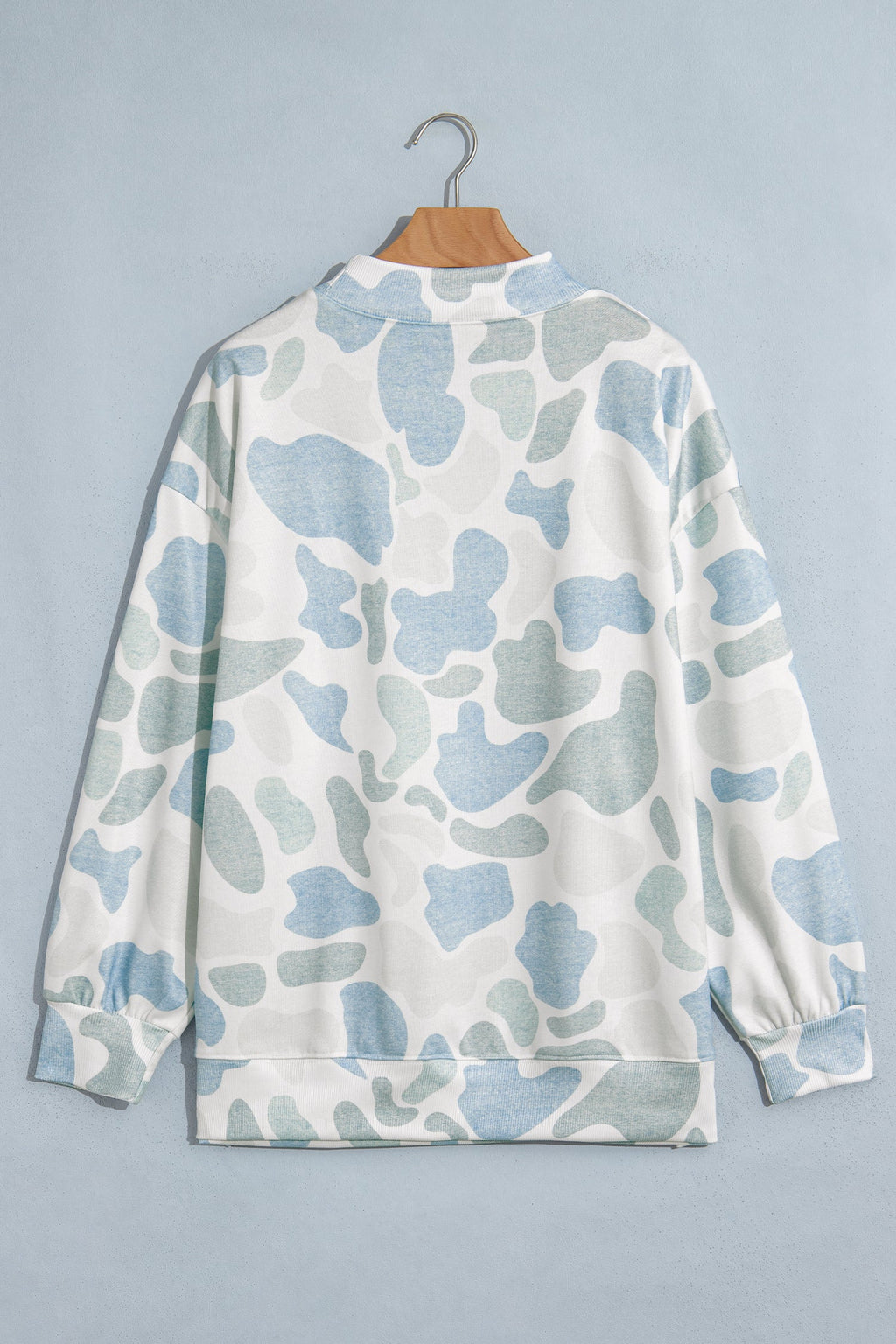 Western Camo Howdy Graphic Mock Neck Sweatshirt