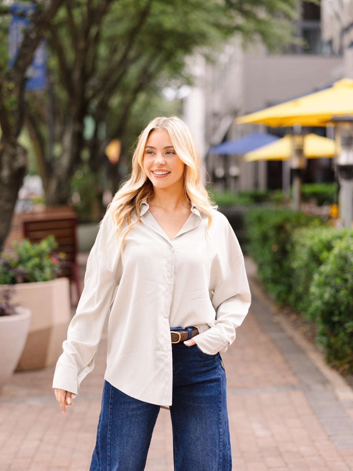 The Kathryn Button-Up, Grey