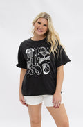 Baseball on Black Boxy Tee
