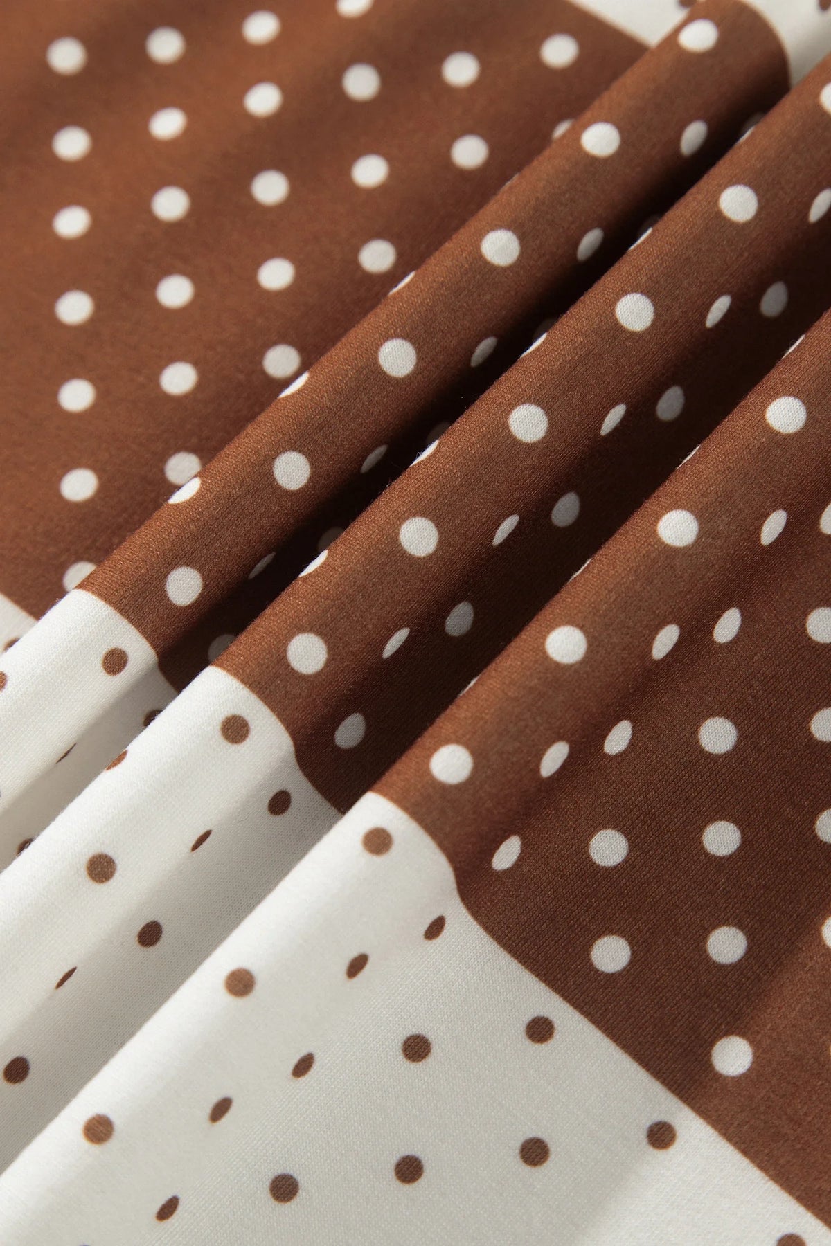 Polka Dot Colorblock Long Sleeve Top