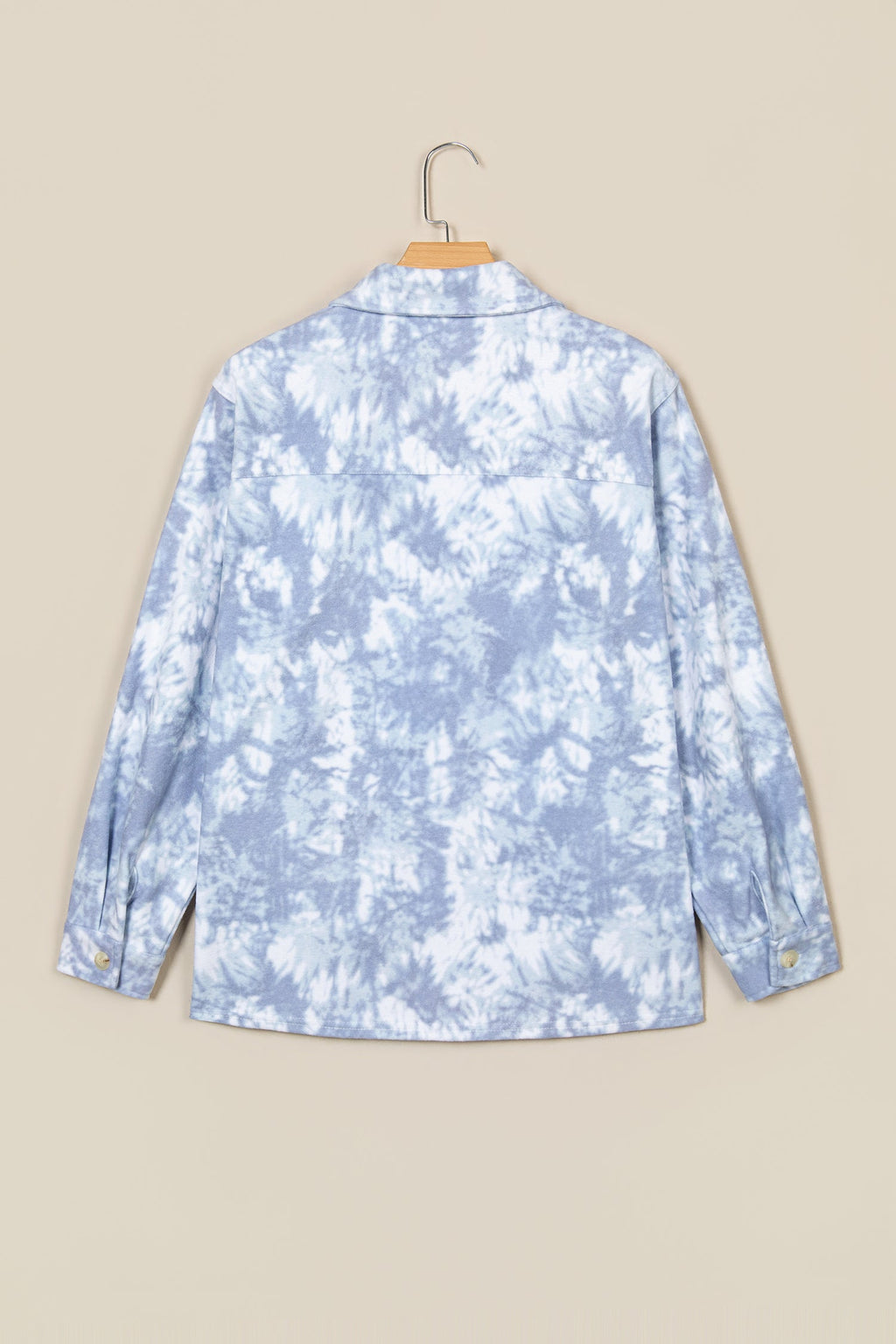 Abstract Tie Dye Patch Pocket Collared Jacket